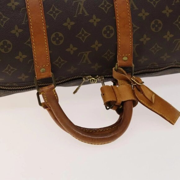 LOUIS VUITTON Monogram Keepall 55 Boston Bag M41424 LV Auth 139874 - Picture 8 of 16